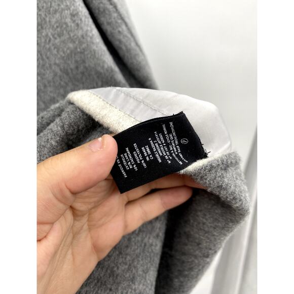 Theory M Sileena Cashmere Wool Gray Reversible Coat - Picture 4 of 6